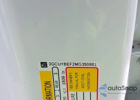 2021 Chevrolet Silverado 1500 4Wd Short Bed Custom из США, поврежденный, VIN 3GCUYBEF2MG350881